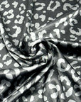 (SATIN) SILVER CHEETAH ON BLACK