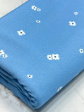 (CREPE KNIT) TINY WHITE FLOWERS ON