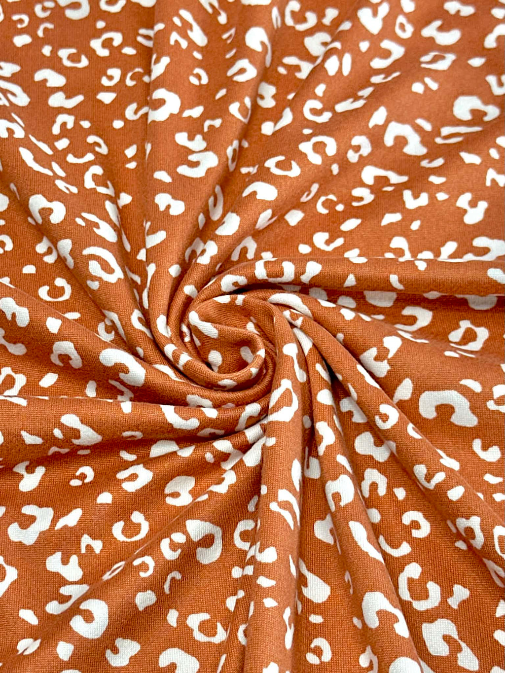 (DBP) TINY WHITE LEOPARD ON VINTAGE ORANGE
