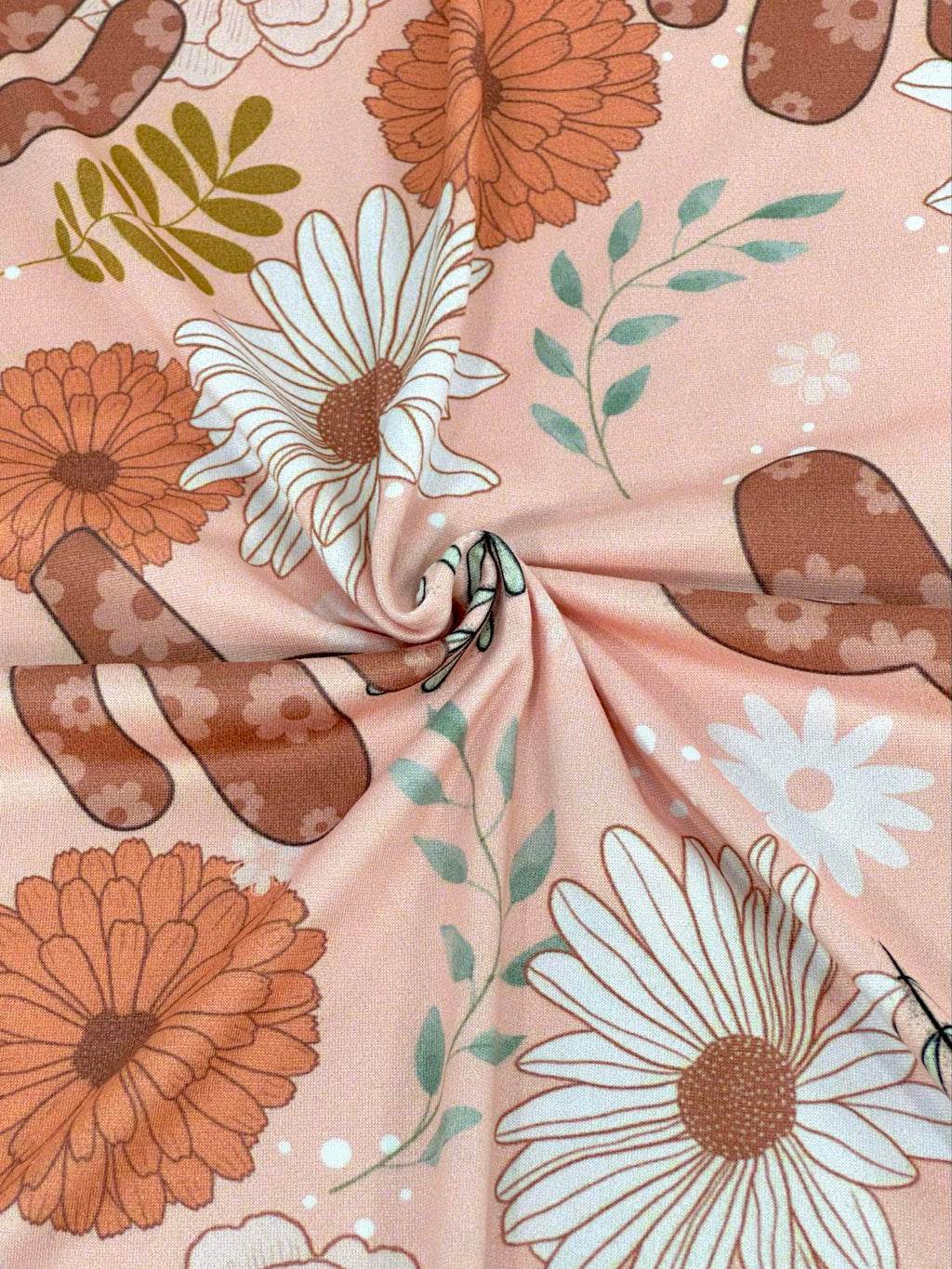 (DBP) CACTUS AND FLOWERS ON PEACH