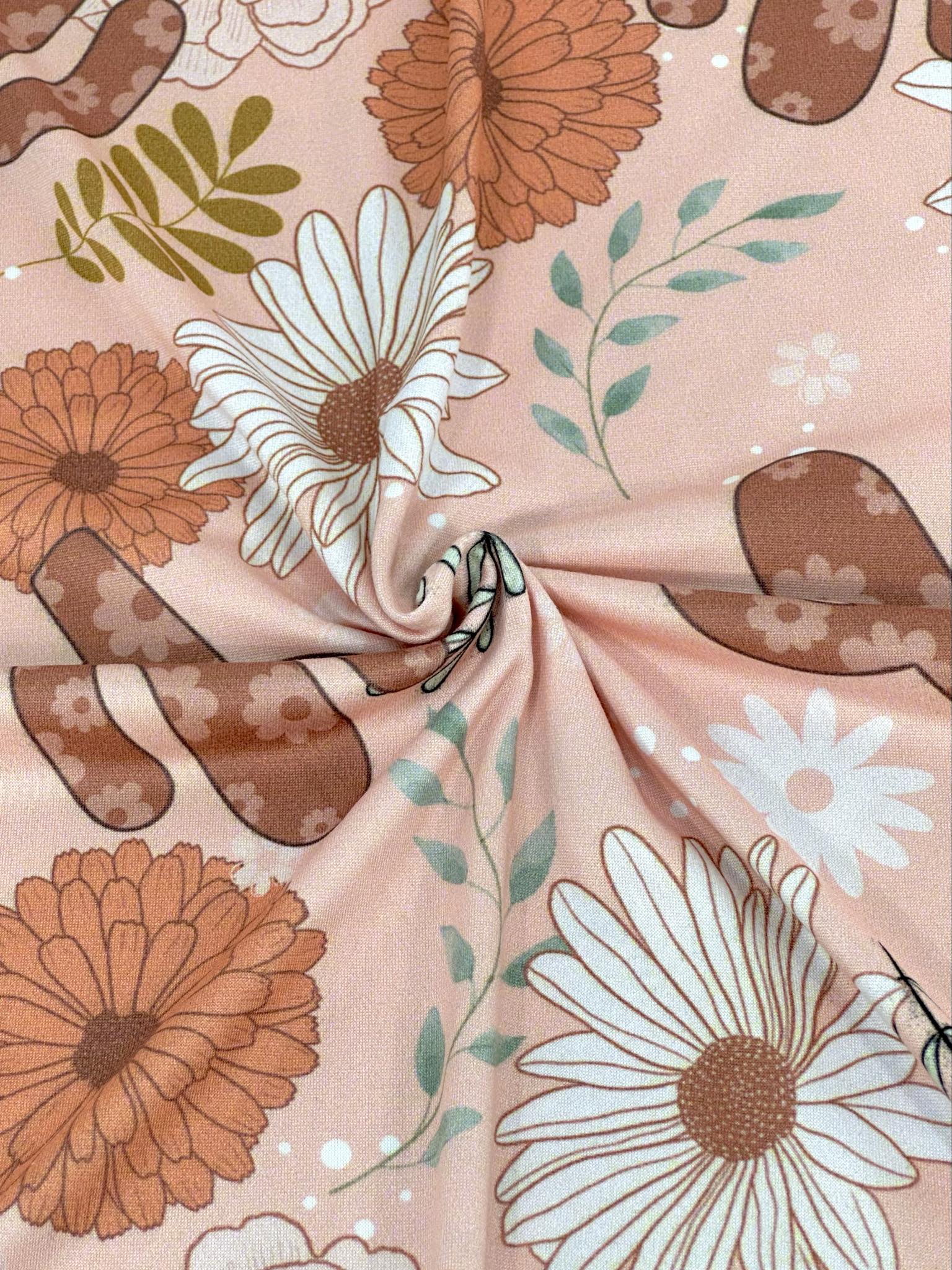 (DBP) CACTUS AND FLOWERS ON PEACH
