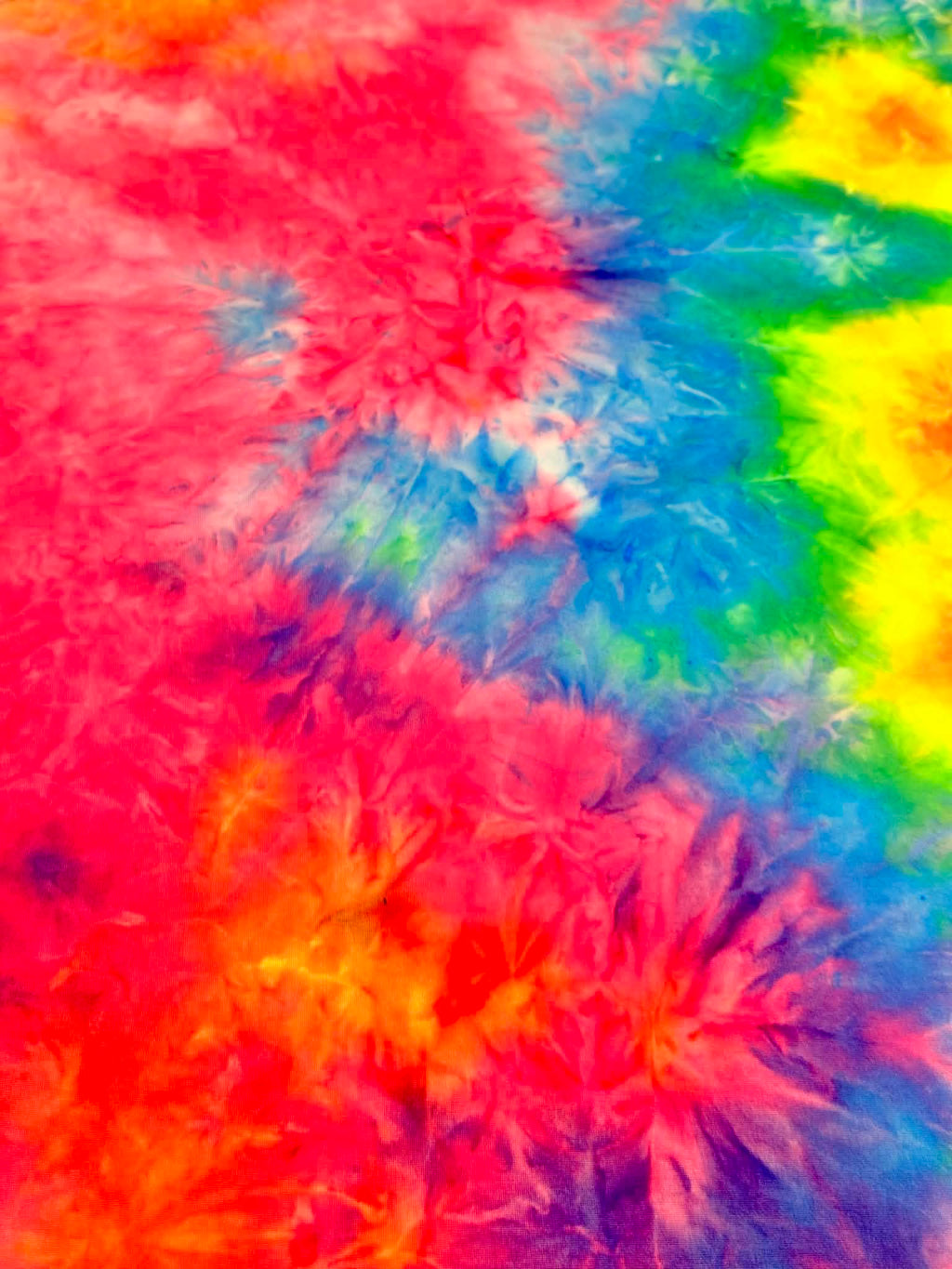 (DBP) NEON PINK AND RAINBOW TIE DYE