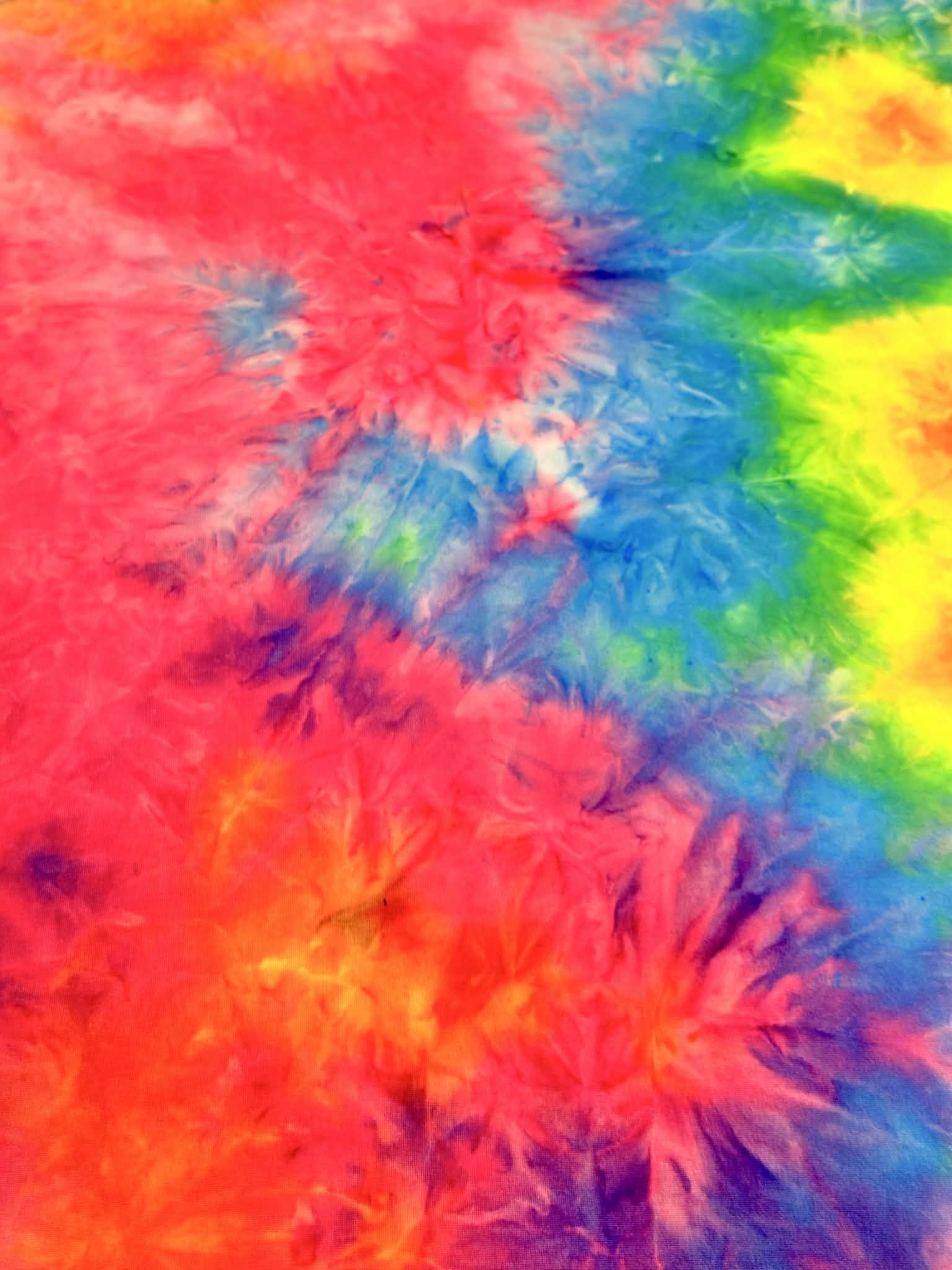(DBP) NEON PINK AND RAINBOW TIE DYE
