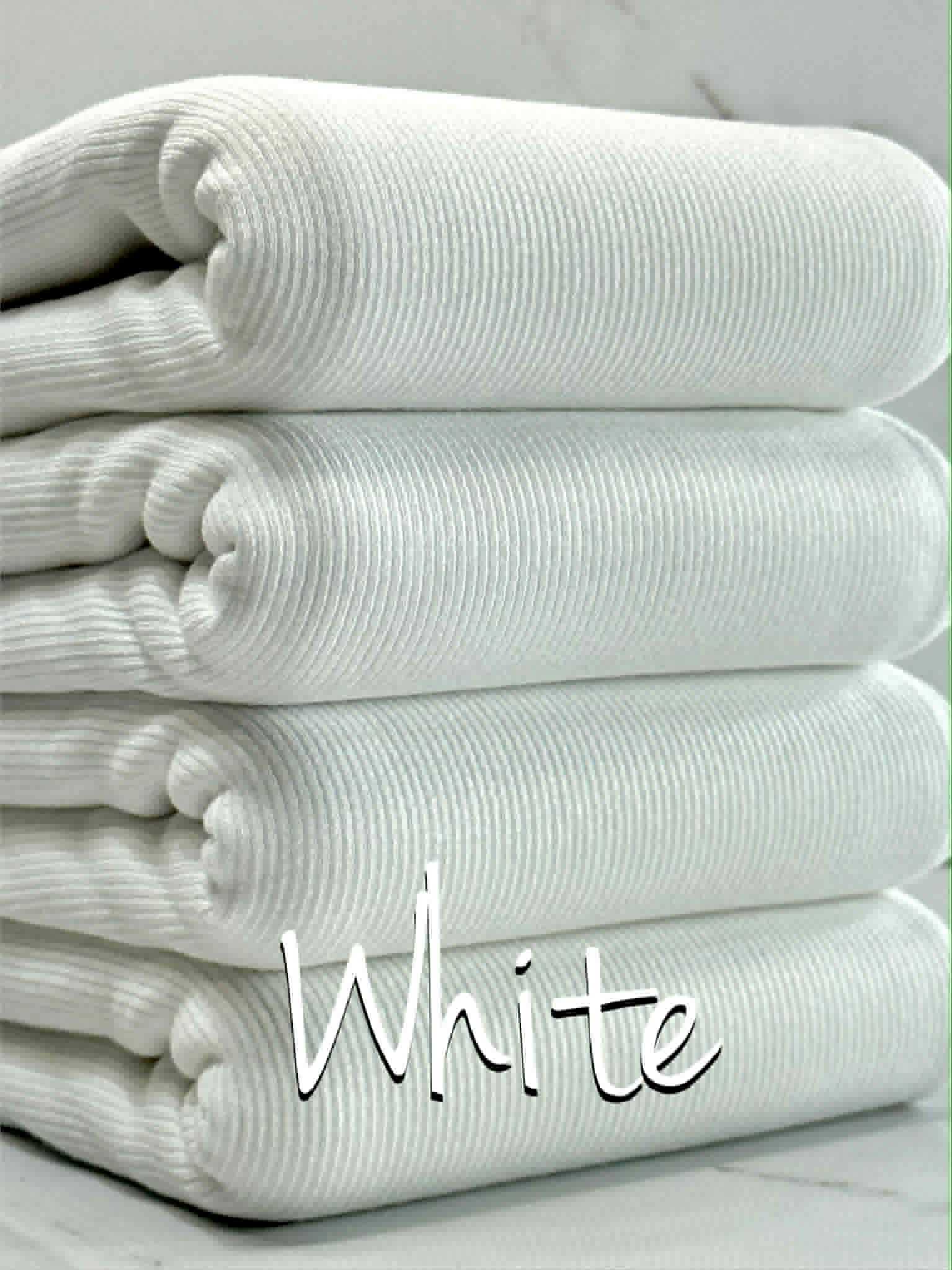 (2X1 COTTON RIB) WHITE