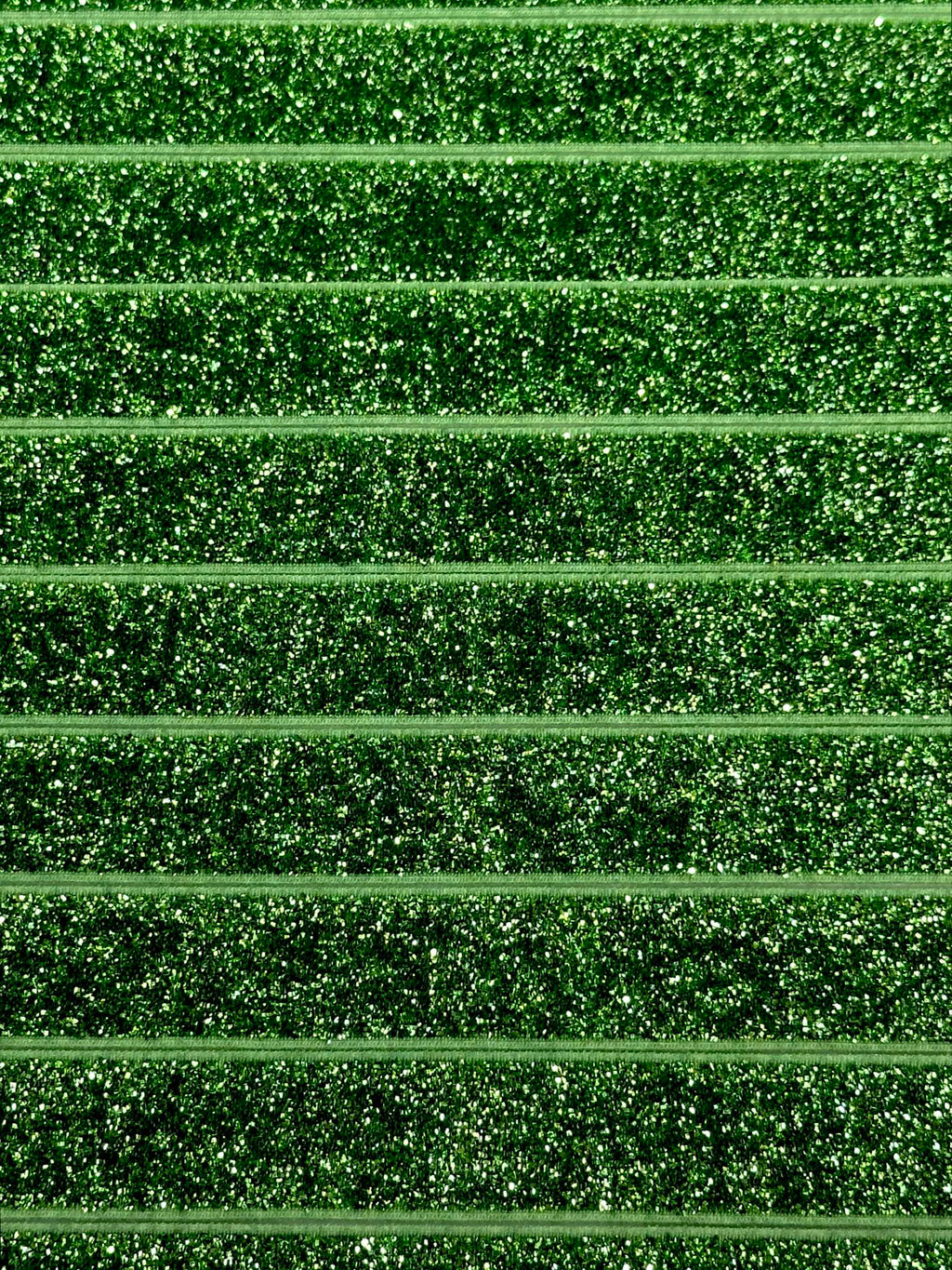 (TRIM) 5/8 ELASTIC GREEN SHIMMER