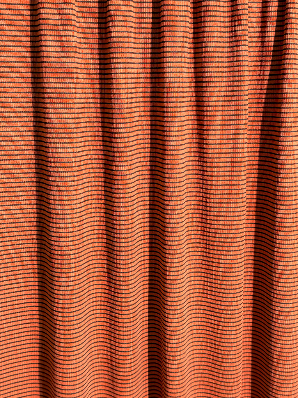 (2x1 YUMMY RIB) THIN BLACK STRIPES ON COPPER