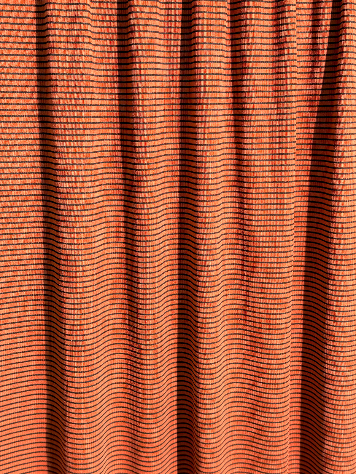 (2x1 YUMMY RIB) THIN BLACK STRIPES ON COPPER