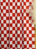 (4X2 YUMMY RIB) NEW RED AND OFF WHITE MEDIUM CHECKERED