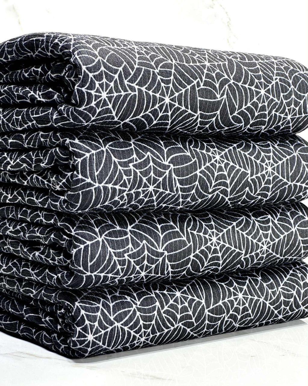 (4X2 RIB) SPIDER WEBS ON BLACK