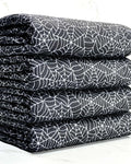 (4X2 RIB) SPIDER WEBS ON BLACK