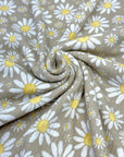 (BELLA RIB) WHITE AND YELLOW DAISIES ON TAUPE