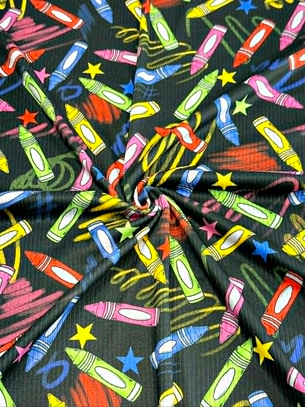 (4X2 YUMMY RIB) COLORFUL CRAYONS AND SCRIBBLES ON BLACK (1)