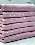 (DBP) WHITE TINY HEARTS ON DUSTY PINK