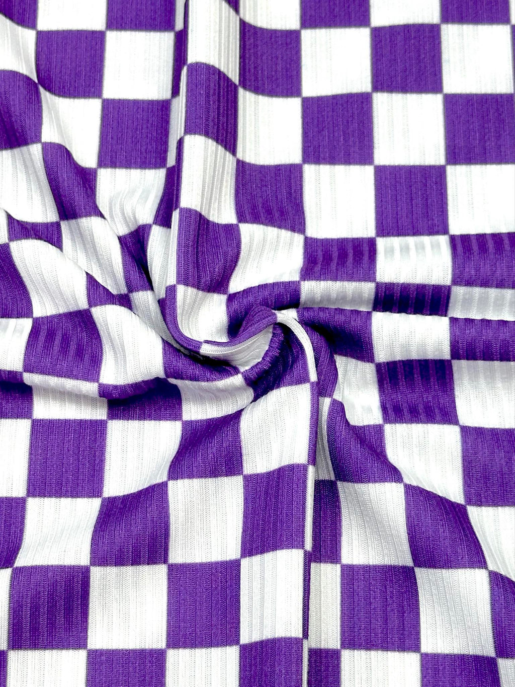 (YUMMY RIB) PURPLE AND OFF WHITE CHECKERED (1)