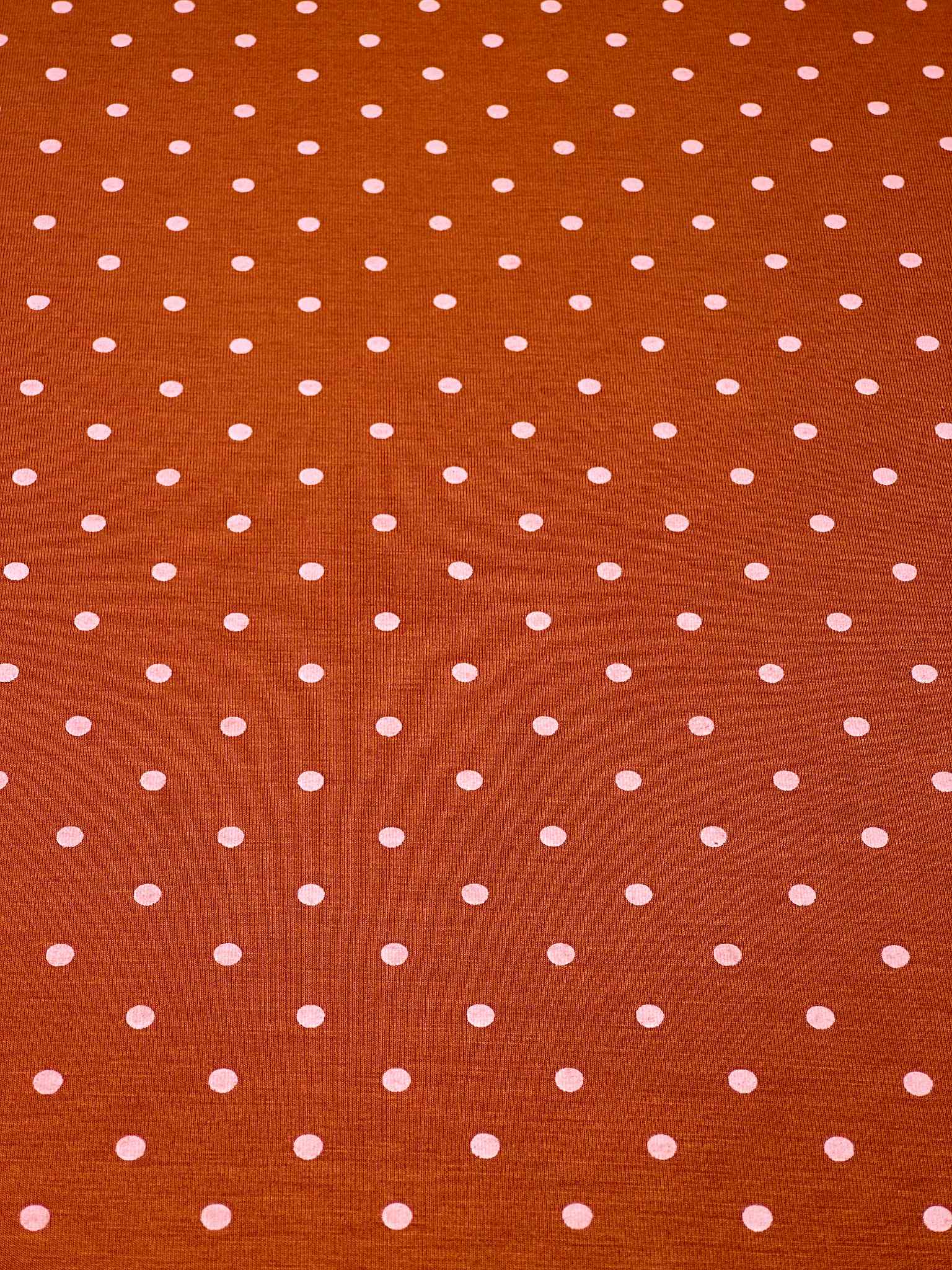 (RAYON MODAL) PINK TINY DOTS ON RUST