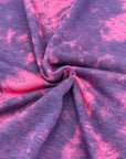 (FRENCH TERRY) HOT PINK AND PURPLE TIE DYE