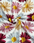 (DBP) TRI-COLOR DAISIES ON IVORY