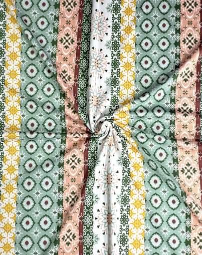 (DBP) CORAL, TAN, AND BROWN BOHO PRINT