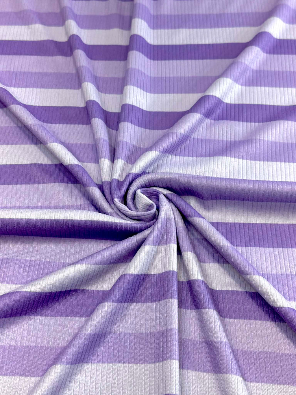 (4X2 YUMMY RIB) LAVENDER, PURPLE, AND LILAC STRIPES