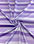 (4X2 YUMMY RIB) LAVENDER, PURPLE, AND LILAC STRIPES