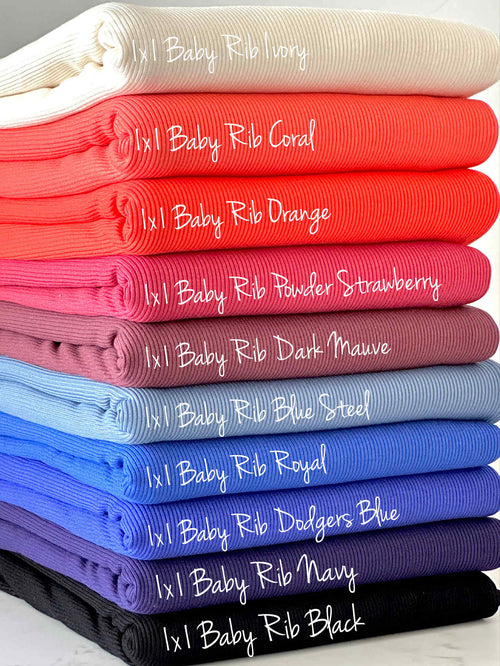 (1X1 BABY RIB) CORAL