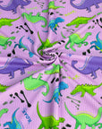 (YUMMY RIB) DINOSAURS ON LAVENDER