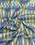 (4X2 YUMMY RIB) CRAYONS ON BLUE