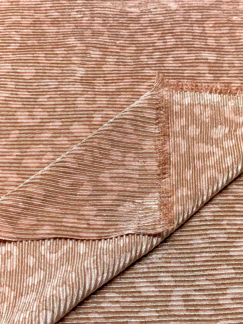 (PLEATED) CHEETAH ON DUSTY ROSE