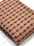 (SWEATER KNIT) RED STRIPE PATTERN ON SOFT BROWN (2)