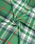 (4X2 RIB) GREEN, RED, AND OFF WHITE PLAID