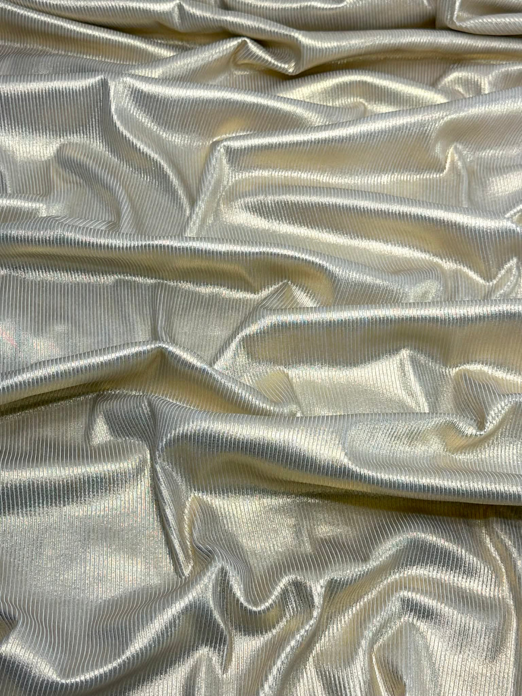 (2X2 RIB) GOLD FOIL ON OFF WHITE