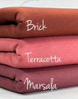 (FRENCH TERRY BRUSHED) MARSALA