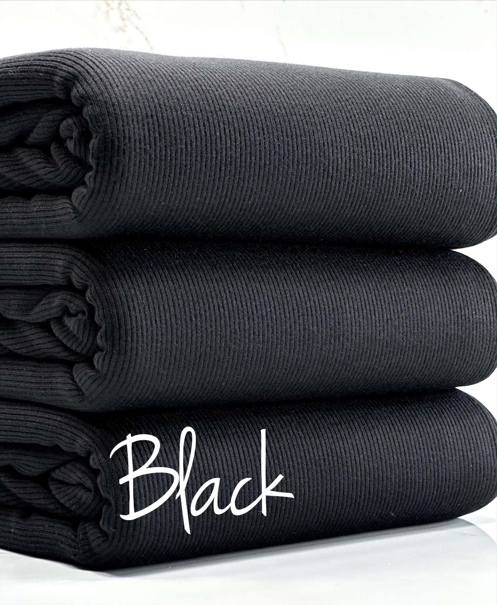 (2X1 RIB) BLACK