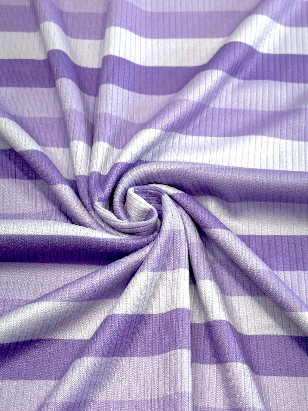(4X2 YUMMY RIB) LAVENDER, PURPLE, AND LILAC STRIPES
