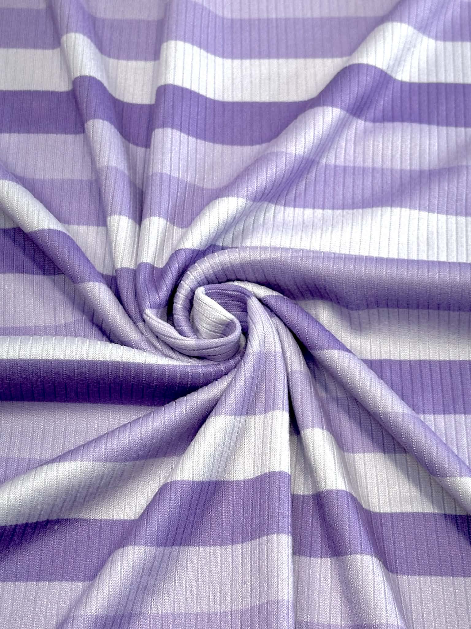 (4X2 YUMMY RIB) LAVENDER, PURPLE, AND LILAC STRIPES