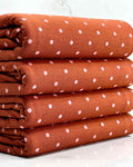 (RAYON MODAL) PINK TINY DOTS ON RUST