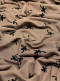(MESH) BLACK 3D BOWS ON BROWN