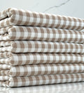 (2X2 YUMMY RIB) TAUPE AND OFF WHITE GINGHAM(1)