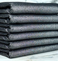 (4X2 RIB) SILVER SHIMMER ON BLACK