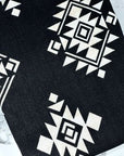 (SWEATER KNIT) 2-TONE AZTEC PATTERN ON BLACK