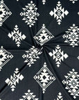 (SWEATER KNIT) 2-TONE AZTEC PATTERN ON BLACK