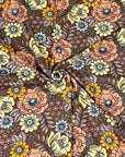 (DBP) LIGHT YELLOW AND ORANGE FLOWERS ON BROWN