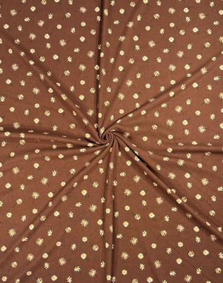 (2X1 RIB) TINY VINTAGE SUNFLOWERS ON VINTAGE BROWN(1)