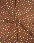 (2X1 RIB) TINY VINTAGE SUNFLOWERS ON VINTAGE BROWN(4)
