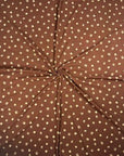 (2X1 RIB) TINY VINTAGE SUNFLOWERS ON VINTAGE BROWN(4)