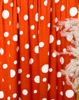 (DBP) OFF WHITE POLKA DOTS ON BURNT ORANGE