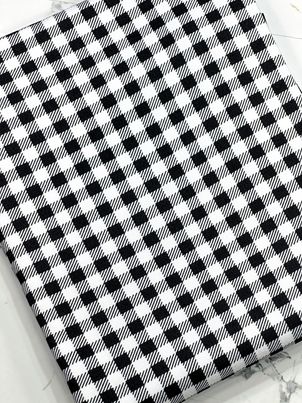 (DBP) TINY BLACK AND OFF WHITE BUFFALO PLAID