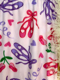 (POLAR FLEECE) BALLET SHOES AND FLOWERS