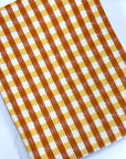 (4X2 RIB) RUST AND MUSTARD GINGHAM