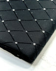 (MESH) SILVER GLITTER AND DIAMOND PATTERN ON BLACK